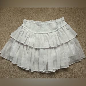 White Ruffled Skirt, Size:M Brand: Forever 21